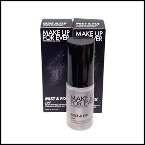 2 x MAKE UP FOR EVER Mist & Fix Hydrating Setting Mist 10ml 0.35oz Travel Size